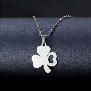 S Hot Selling Simple Four-blad klaver 304L Stainls Steel Lucky Grass Hanging Fashion Men's and Women's Necklace