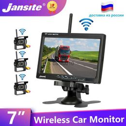 s Jansite 7" draadloze automonitor met 3 of 4 achteruitrijcamera's Geen blinde zone Parkeren Achteruitkijksysteem voor achteruitrijcamera support truck L230619