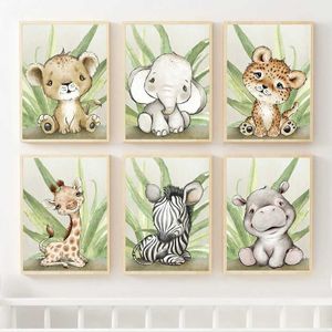 S Jungle Animal Lion Elephant Girafe Zebra Leopard Mur Art Toomne