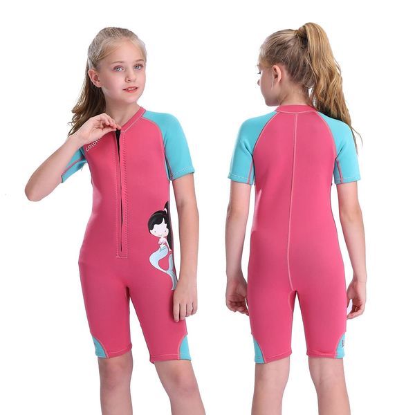 s Enfants Combinaisons Shorty Jeunes Combinaison 2mm Néoprène Maillot de Bain pour Enfants Filles Toddler Aquagym Natation Plongée Surf 230106