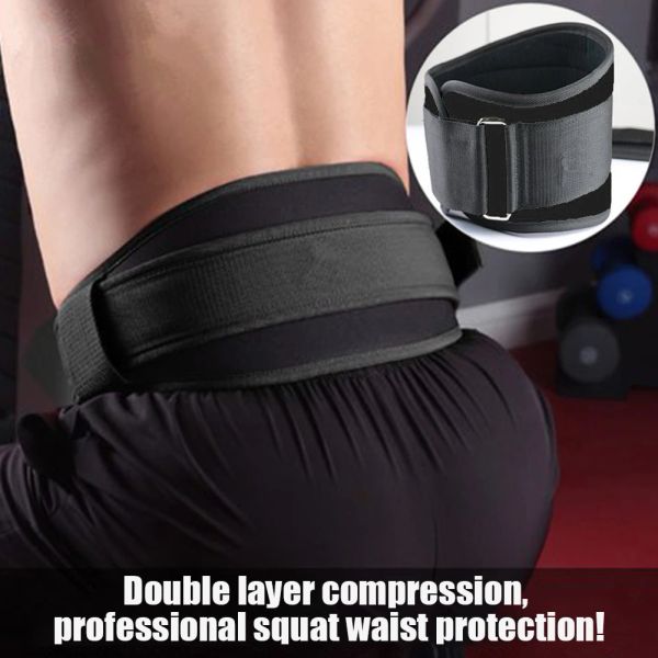 Cinturón Protector de cintura transpirable para hombre, S-L, nailon, Fitness, levantamiento de pesas, culturismo, faja protectora de cintura