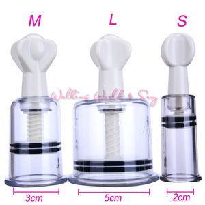 S / L / M Taille Femal Mamelon Pinces Poitrine Sucker Pussy Pompe Agrandisseur De Clitoris Stimulateur Mamelon Pompe À Vide Adult Sex Toys Pour Femmes C18122501