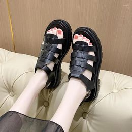 S Ladies Shoes Gladiator Hoge kwaliteit Sandalen S Zomer Casual vrouwen Dikke bodem Caual 658 Ladie Hoe Andal Ummer