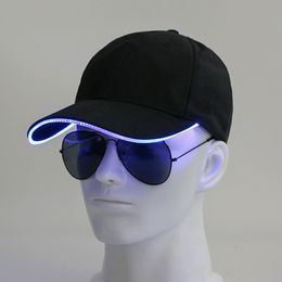 s LED Light Up Baseball Cap Gloeiende verstelbare zonnehoeden voor dames Heren Night Running Caps 230614