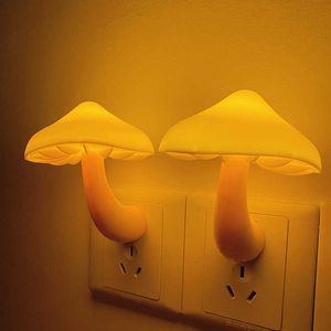 s Led Night Mini Champignon Applique Murale Contrôle Induction Économie D'énergie Protection De L'environnement Chambre Lampe Décor À La Maison HKD230628