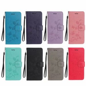 Étui portefeuille en cuir avec empreinte pour Samsung S23 Ultra Plus M23 M33 M53 A04 5G A23E A14 A53 A33 A13 4G A73 A23, fleur papillon, couverture à rabat, arbre hibou, pochette de support de livre de téléphone