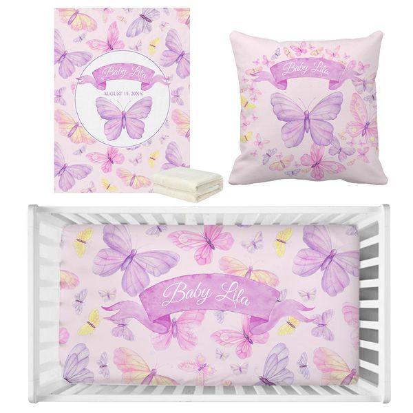 s LVYZIHO Hermosa mariposa rosa y púrpura Regalo de cumpleaños para bebé Regalo para niños pequeños Baby Shower 230309