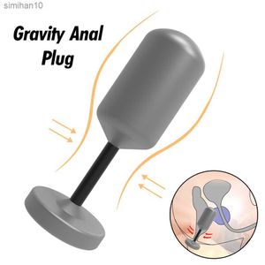 S / M / L Anal Plug Built-in Gravity Ball Wearable Butt Plug Prostate Massage Anus Expander Sex Toy Pour Femmes Hommes Débutant Adulte Jouet L230518