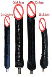 S M L Enorme vier maten zwarte dildo Adult Sex Machine-accessoires FittingAttachments SM vrouwelijk seksspeeltjes8257584