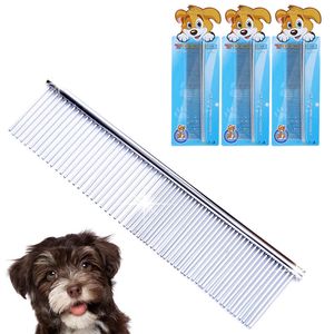 S M L Size Pet Grooming Brush Kam Beauty Gereedschap voor Hond Schoon borstels Pin Cat Tool Roestvrijstalen Honden Kammen Metaal Product ZWL757