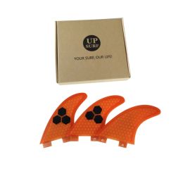 S / M / L TRI FINS UPSURF FCS FINS FINS MULTIFS ORANGE ORANGE FINS FIN