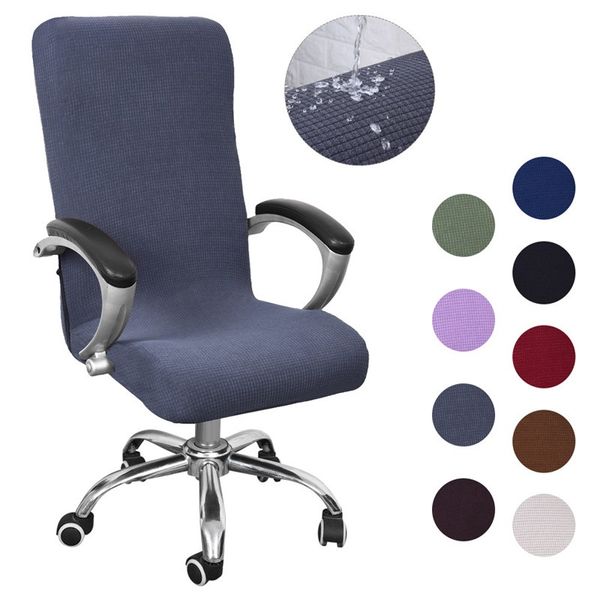 Funda para silla de tamaño Universal S/M/L, sillón elástico para oficina y ordenador, fundas para sillas giratorias elásticas, impermeable, fácil de lavar y extraíble