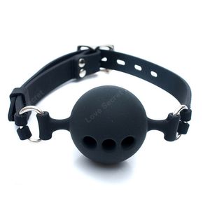 S/M grande taille pleine Silicone balle Gag pour femmes adulte jeu tête harnais bouche bâillonné Bondage contraintes produits sexuels jouet sexuel