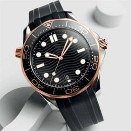 S Mens Watches for Men Professional Sea Diver Watch Automatische beweging 42 mm keramische bezel master waterdichte horloges294s