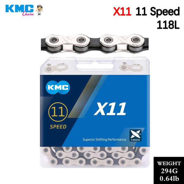 S Originele KMC X11 Zilver Zwart 11-22-33 Speed MTB Road Fietsketting 118 Links met quick Link voor SHIMANO Fietsonderdelen 0210