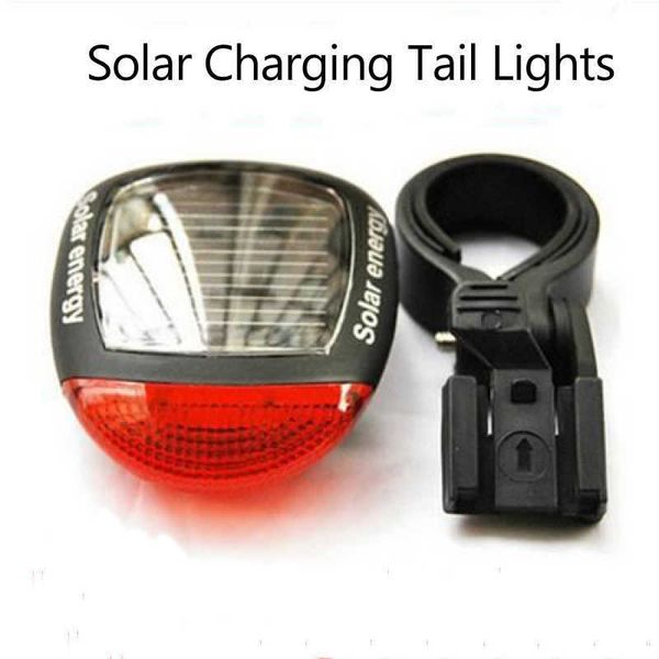 s vélo extérieur énergie solaire cyclisme feu arrière rechargeable LED tige de selle lampe arrière feu arrière accessoires de vélo 0202