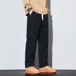 S Pantalons Men Elegant Fashion HARUKU SLIM FIT ROPA HOMBRE LOBE CONSTUSSION COST SPORT TOUTES TOUTES POCHETS SULID
