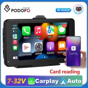 S Podofo universel 7 ''autoradio sans fil Carplay Android Auto lecteur vidéo multimédia écran tactile moniteur tablette Smart TV L230619