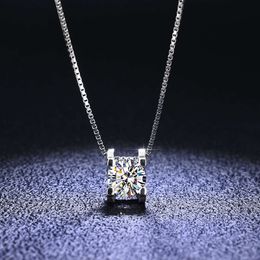 S Pure Sier Mosang diamant tête de taureau collier femmes classique Clac pendentif mode bijoux collier chaîne