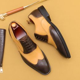 S echte mannen kleden oxfords kwaliteit handgemaakte mode gemengde kleur elegante nieuwe echte lederen man trouwschoenen dre oxford fahion schoen