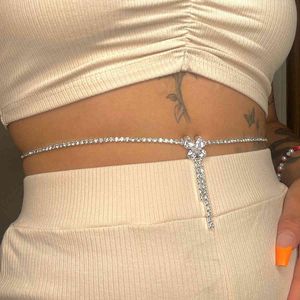 s Strass Papillon Taille Zircon Plage Ventre Chaîne Montrer Une Figure Enchanteresse Taille Réglable