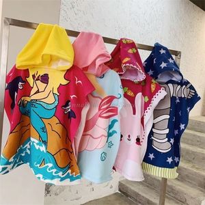 S Robes Poncho Enfants Licorne Bébé Dinosaure Peignoir À Capuchon Enfants Microfibre Animal Garçons Fille Robe Enfant Plage Cape De Bain 220915