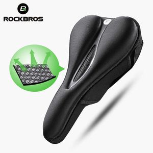 S RockBros Bicycle Hollow Ademende Sile MTB Bike Seat Cushion Cover Mat Silica Gel Gel Saddle Cycling Accessoires Parts 0130