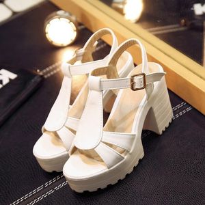 S Sandalen platform Big Size Summer Ladies vrouwen schoenen vrouw vissen mond t buckle waterdichte stand 357 sandaal ladie schoen fih