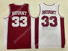 S Ship From US Lower Merion 33 Bryant Jersey College Men High School Basketball All Ed Taille S-3XL Top Qualité