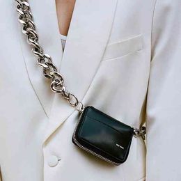 S hombro tendencia cartera bolsas crossbody grueso mujeres negro bolso cuadrado diagonal cadena cruzada kara diseñador bolso bolso pequeño puro 220921 RSDV