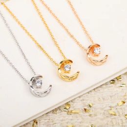 S Sier Gold Diamond Designer Collar Collar para mujeres Collar de gargantillas de piedra de cristal de la marca Regalo de joyería de grado superior
