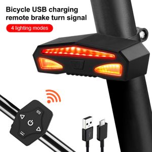 S Brake arrière intelligent Remote commande Signal Tirloir le feu arrière USB LAMPE DE BILLE DE CHARGE LED AVERTISSE