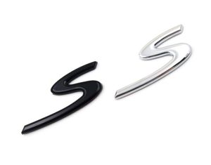 S Sprot – autocollant en métal pour couvercle arrière, emblème de trappe de coffre, pour Porsche Cayenne Cayman Macan, coffre, lettre S, 3588257