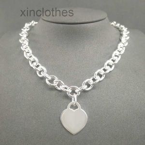 S Sterling Sier ketting voor vrouwen klassieke hartvormige hangachtige charme ketting kettingen sieraden