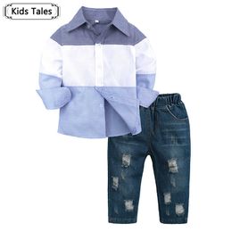 s Tales Printemps Automne Casual Enfants Vêtements Ensemble Garçons Costume ChemisesJeans Pcs Survêtement Enfants Vêtements Cool