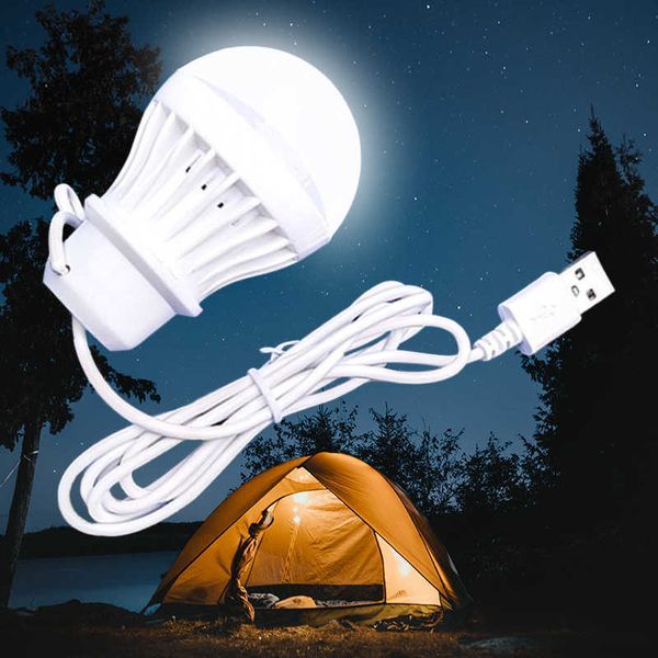 s USB Bombilla Lámpara portátil para acampar Mini linterna LED Banco de energía Carga 3 / 5W Libro Lectura Luz nocturna 5V Birght Linterna HKD230628