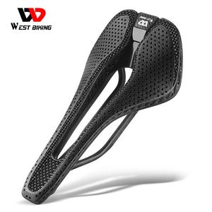 S West Biking 3D Gedrukte Ultralight Carbon Fiber Road Parts Honeycomb Ademende racestoel Men Speed ​​Saddle 0130