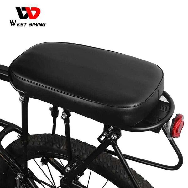 S WEST BIKING – support de siège arrière de vélo en cuir PU, éponge élastique douce et épaisse, coussin de selle de cyclisme, 0131
