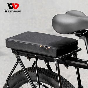 s WEST BIKING-asiento trasero de bicicleta, duradero, suave y grueso, para bicicleta de montaña, estante lavable desmontable, cojín, almohadilla para sillín de ciclismo 0131