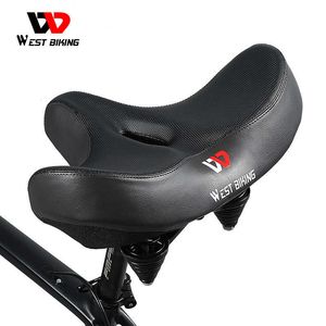 s WEST VÉLO VTT Large Ergonomique Confortable Vélo Printemps Amortissement Selle Cruiser Vélo Électrique Épais Mémoire Siège Coussin 0131