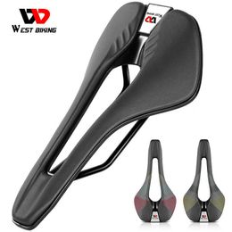 s WEST VÉLO Nylon Fibre Cuir Vélo Haute Performance Coussin Ouvert VTT Vélo De Route Selle Triathlon Vélo Course Siège 0130