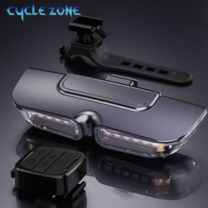 S feu arrière sans fil USB Rechargeable 10 LED feu de vélo 2400 mAh feu arrière étanche type-c accessoires de vélo 0202