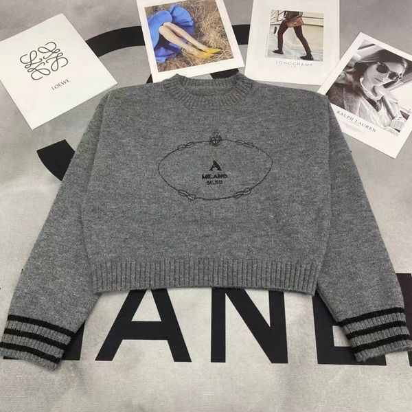 S-XL suéter de diseñador diseñador suéteres para mujer suéter de mujer cuello redondo prendas de punto informales de manga larga, ropa de mujer de moda y de alta calidad hj1