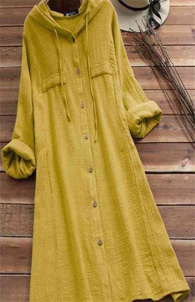 S-XL Tamaño más Vestidos de mujer más recientes Tops de lino de algodón Lady Casual Femenina Capasis ropa de diseño original Hotsale 2104064151000