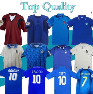 2000 2006 Camiseta de fútbol clásica retro 1982 1986 1990 1994 1996 1997 1998 1999 Italys totti pirlo MALDINI R.BAGGIO BARESI camiseta de fútbol