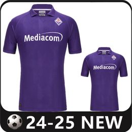 S-xxl 2024 2025 Fiorentina Soccer Jerseys J. Ikone 24 25 Batistuta Castrovilli Erick Florence Jersey ACF Jovic A. Cabral Milenkovic C.Kouame Men Football Shirt