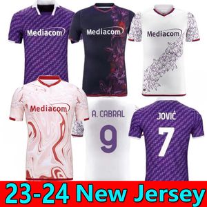 S-XXL 2023 camisetas de fútbol de Fiorentina J. IKONE 23 24 Batistuta CASTROVILLI ERICK camiseta de Florencia ACF JOVIC A. CABRAL Milenkovic C.Kouame camiseta de fútbol para hombres 888