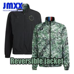 S-XXXL JMXX 24-25 MU Chaqueta reversible de fútbol especial Stone Roses Co Branded Styles Jerseys Jersey para hombre Hombre Fútbol 2023 2024 Cortavientos Versión de ventilador de manga larga