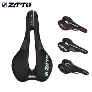 S ZTTO Bicycle MTB Road PU Leather Hollow Ultralight Cushion Soft Cycling Bike Racing Saddle Seat 0130