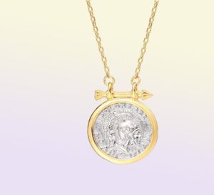 S039Steel Koreaanse kettingen 925 Sterling zilver voor vrouwelijke ontwerper Gold Round Pendanten ketting cadena plata 925 sieraden 210627227351